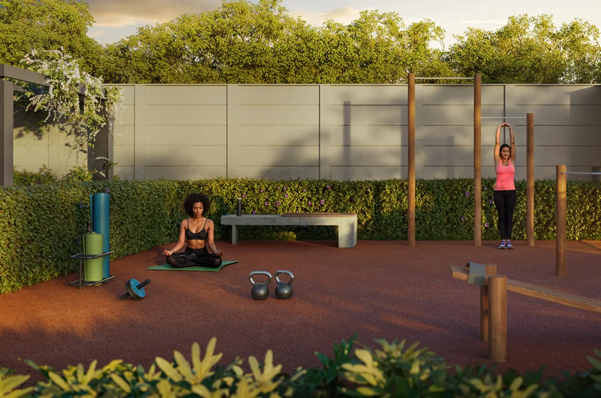 Espaço crossfit ao ar livre