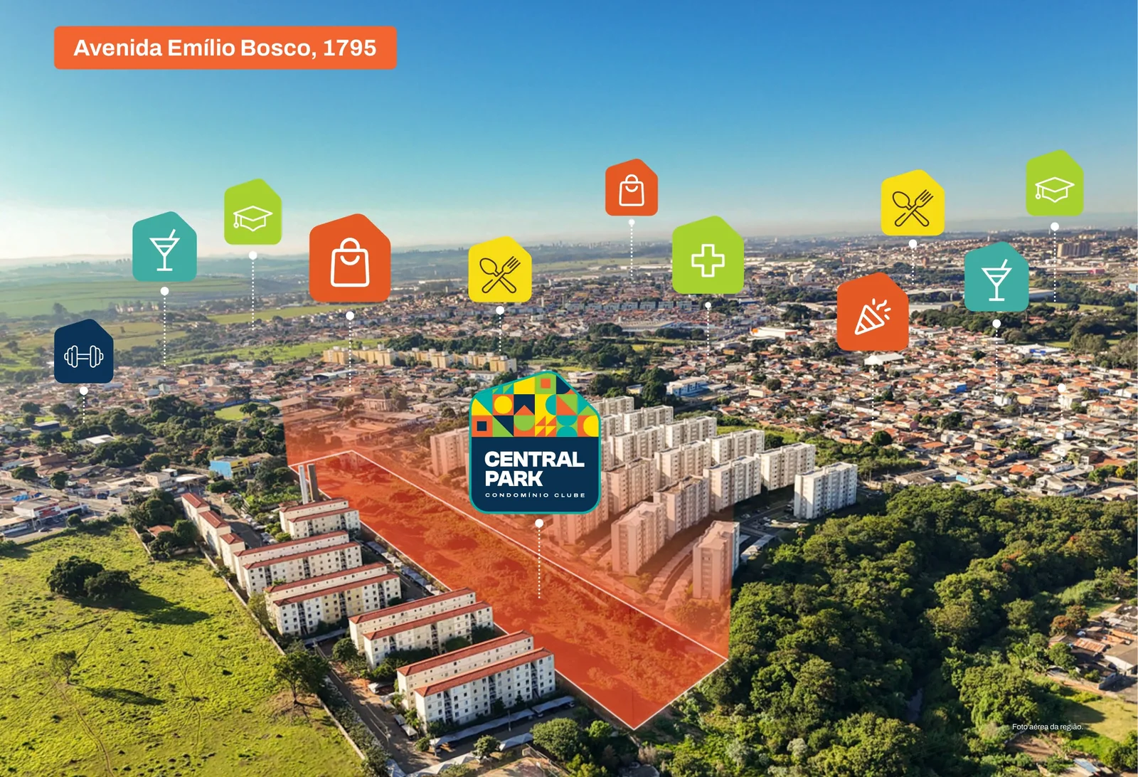 Localização: Avenida Emílio Bosco, 1795 — Matão, Sumaré/SP
